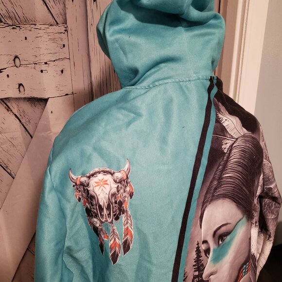 Native Woman Spirit Pullover Hoodie - Used - Good Condition - Large - Picture 7 of 8